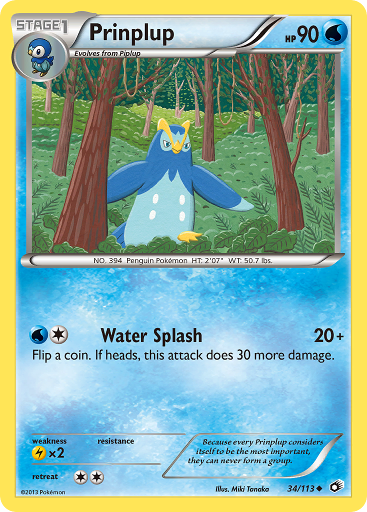 Prinplup — Legendary Treasures #34/113