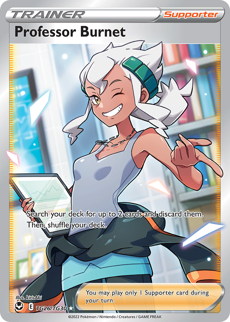 Professor Burnet — SWSH12: Silver Tempest Trainer Gallery #TG26/TG30