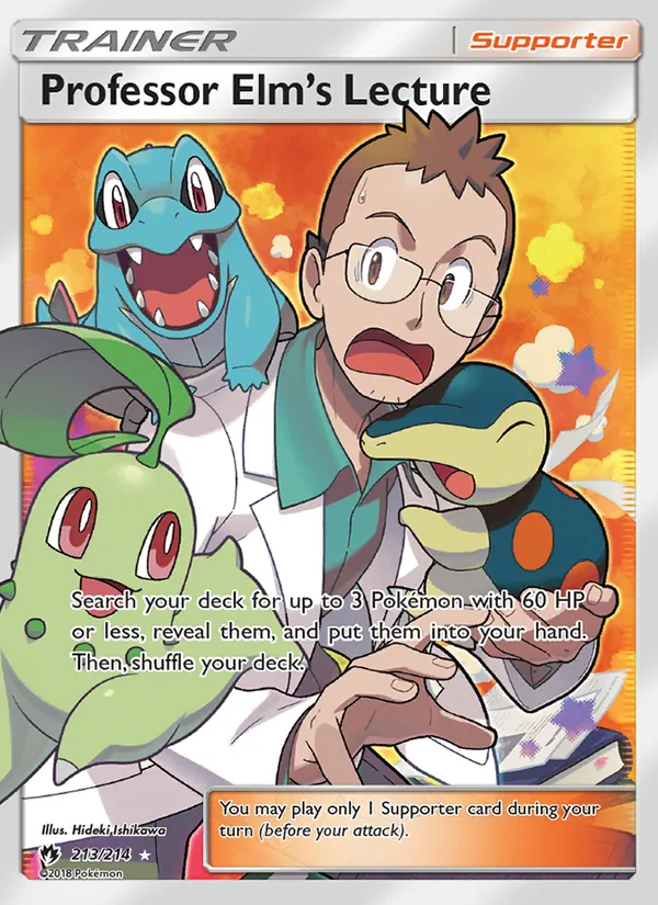 Professor Elm's Lecture (Full Art) — SM - Lost Thunder #213/214