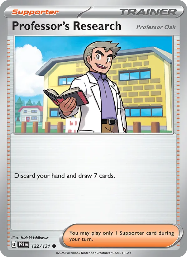 Professor's Research [Professor Oak] (Poke Ball Pattern) — SV: Prismatic Evolutions #122/131