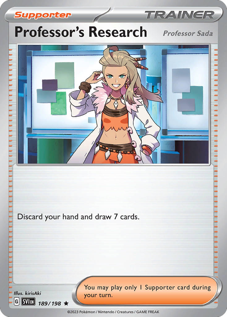 Professor's Research [Professor Sada] — SV01: Scarlet & Violet Base Set #189/198