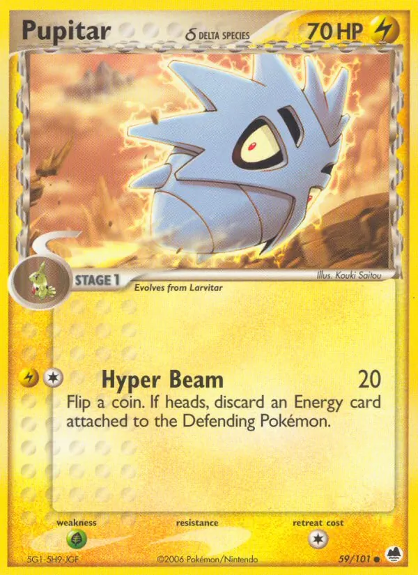 Pupitar (Delta Species) — Dragon Frontiers #59/101