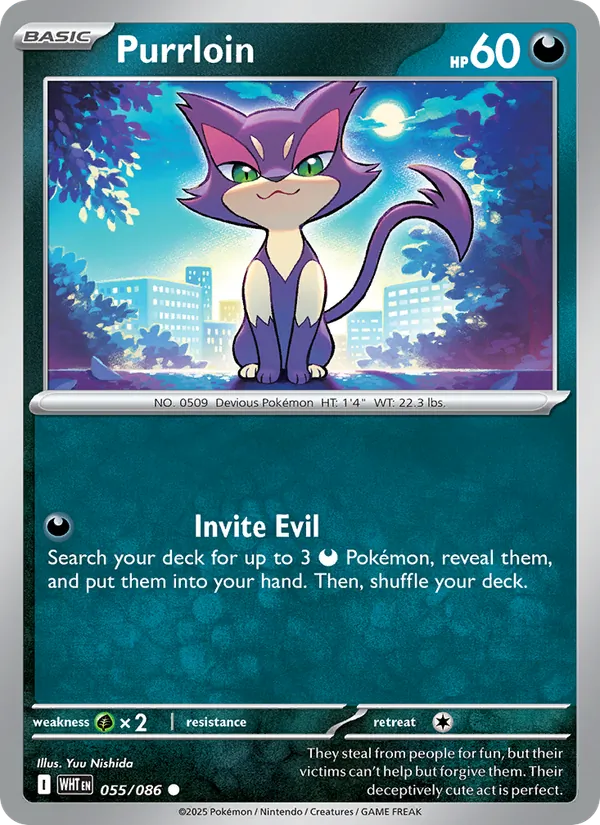 Purrloin (Master Ball Pattern) — SV: White Flare #055/086