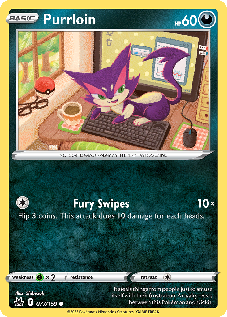 Purrloin — SWSH: Crown Zenith #077/159