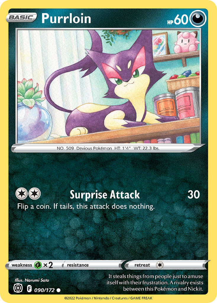 Purrloin — SWSH09: Brilliant Stars #090/172