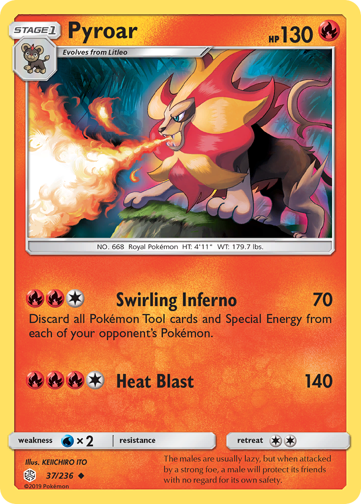 Pyroar — SM - Cosmic Eclipse #37/236