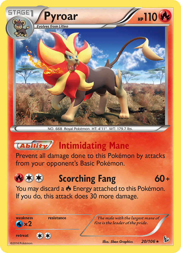 Pyroar — XY - Flashfire #20/106