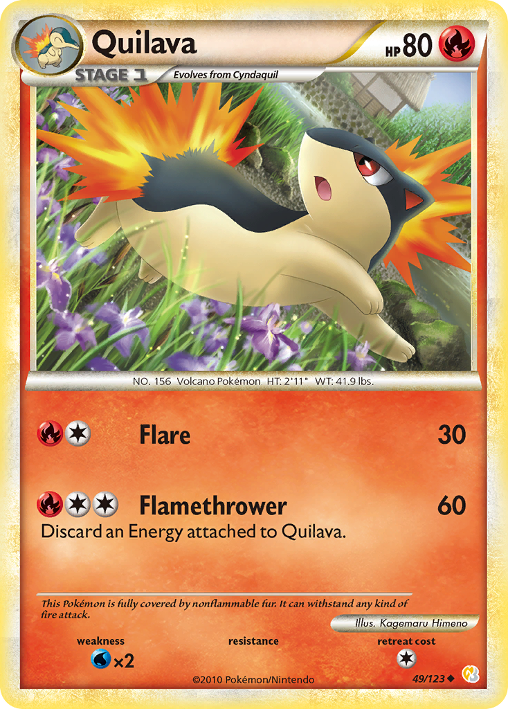 Quilava — HeartGold SoulSilver #49/123