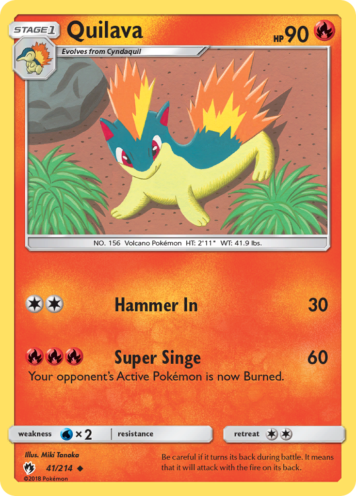 Quilava — SM - Lost Thunder #41/214