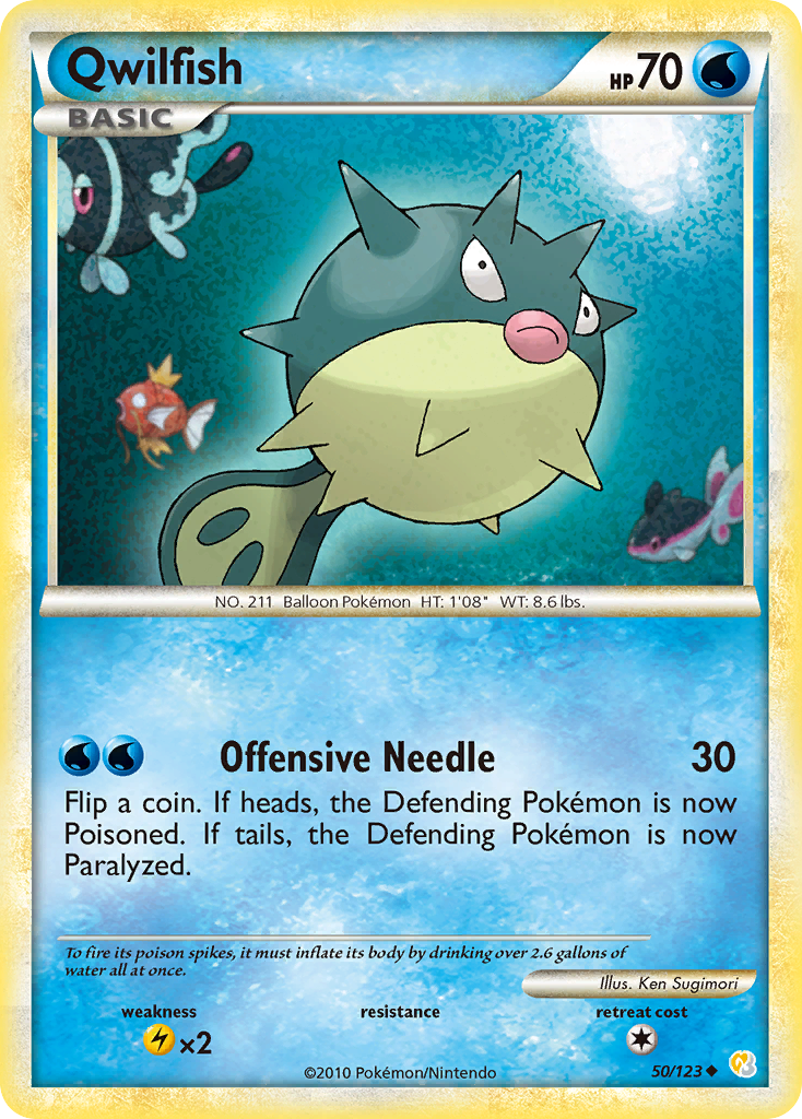 Qwilfish — HeartGold SoulSilver #50/123