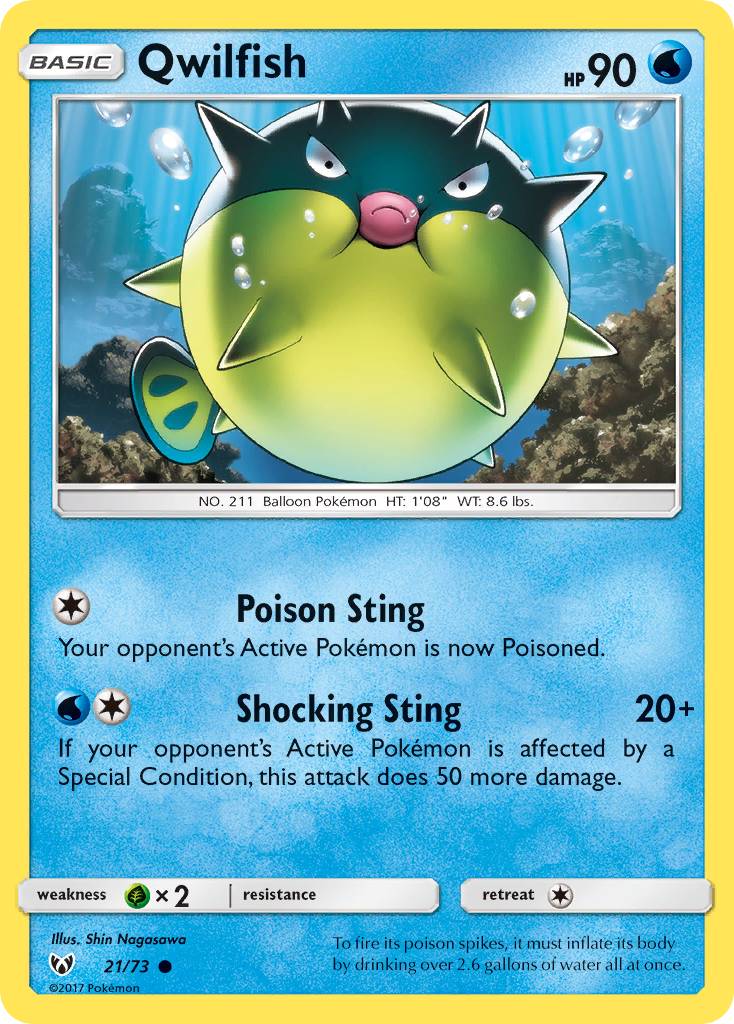 Qwilfish — Shining Legends #21/73