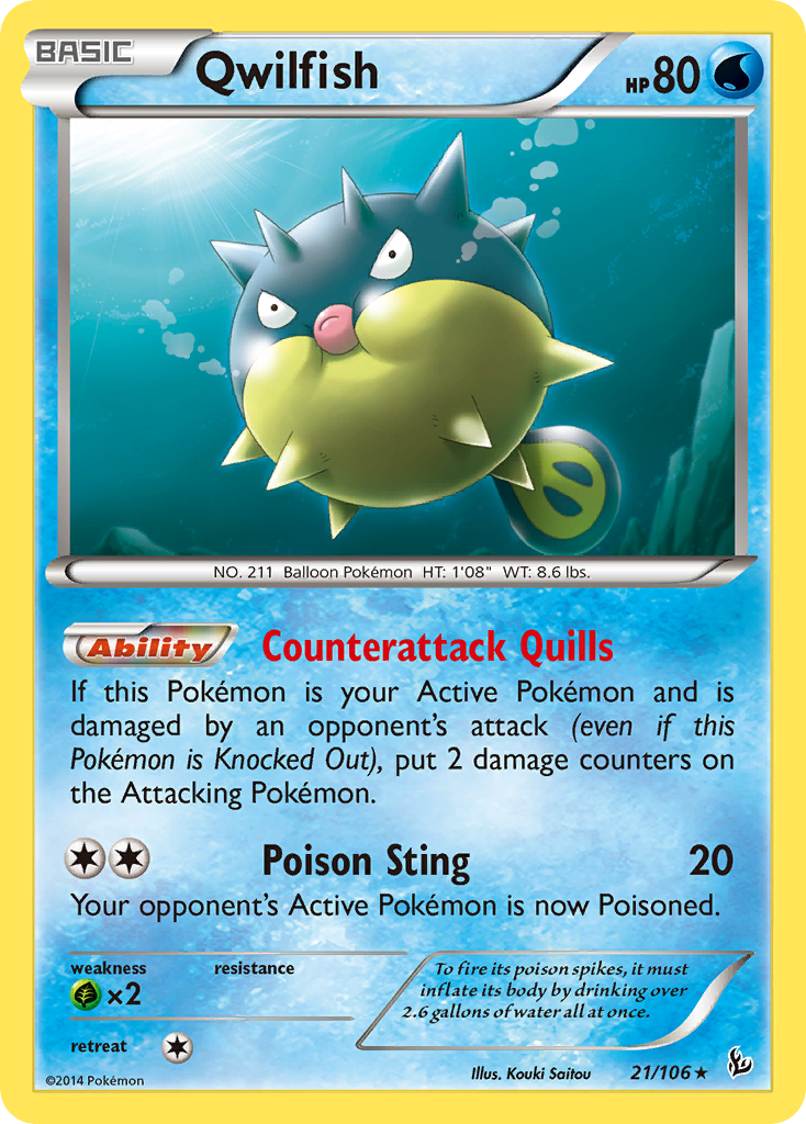Qwilfish — XY - Flashfire #21/106
