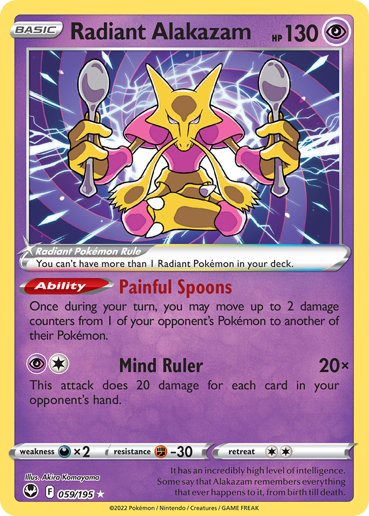 Radiant Alakazam — SWSH12: Silver Tempest #059/195