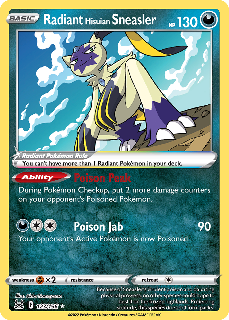 Radiant Hisuian Sneasler — Prize Pack Series Cards #123/196