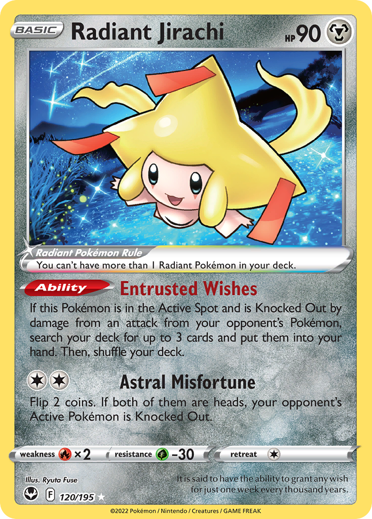 Radiant Jirachi — SWSH12: Silver Tempest #120/195