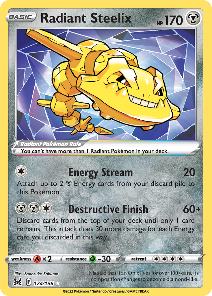 Radiant Steelix — SWSH11: Lost Origin #124/196