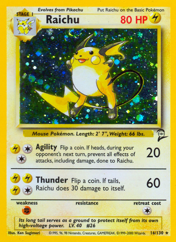 Raichu — Base Set 2 #016/130
