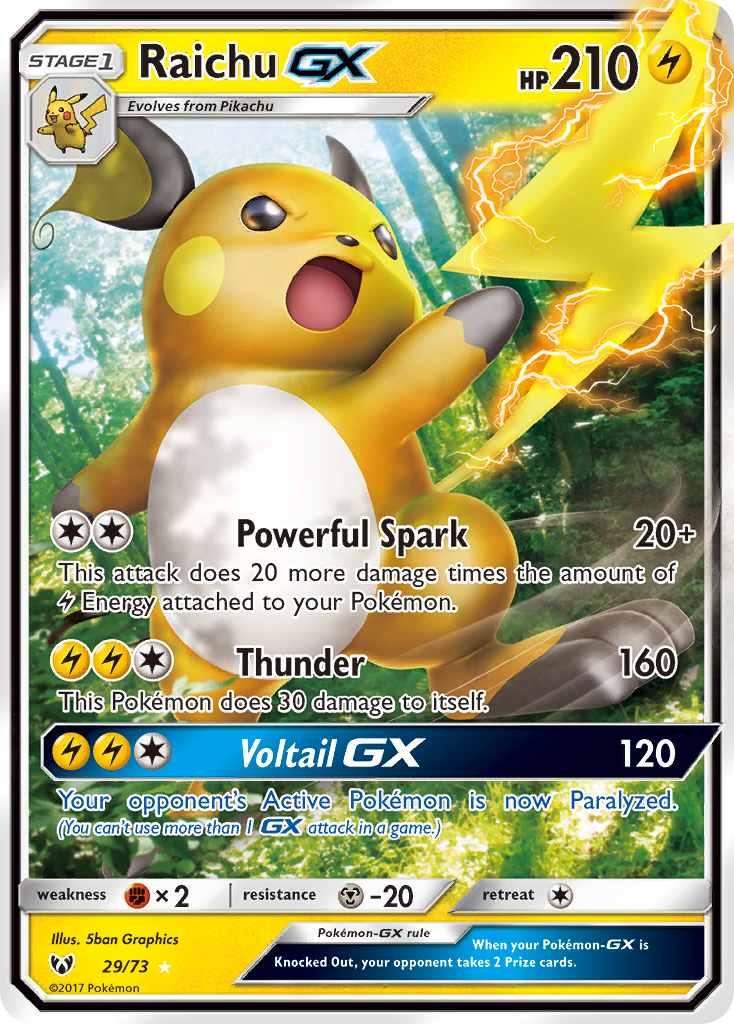 Raichu GX — Shining Legends #29/73