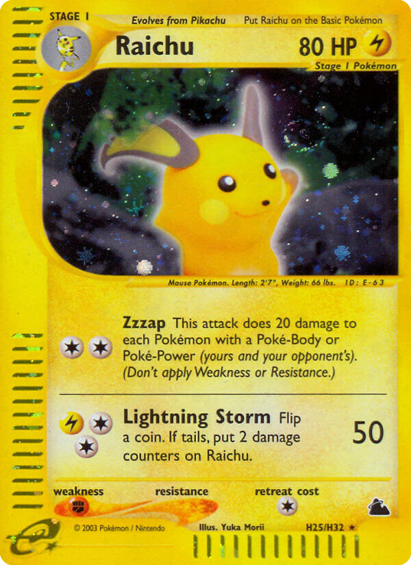 Raichu (H25) — Skyridge #H25/H32