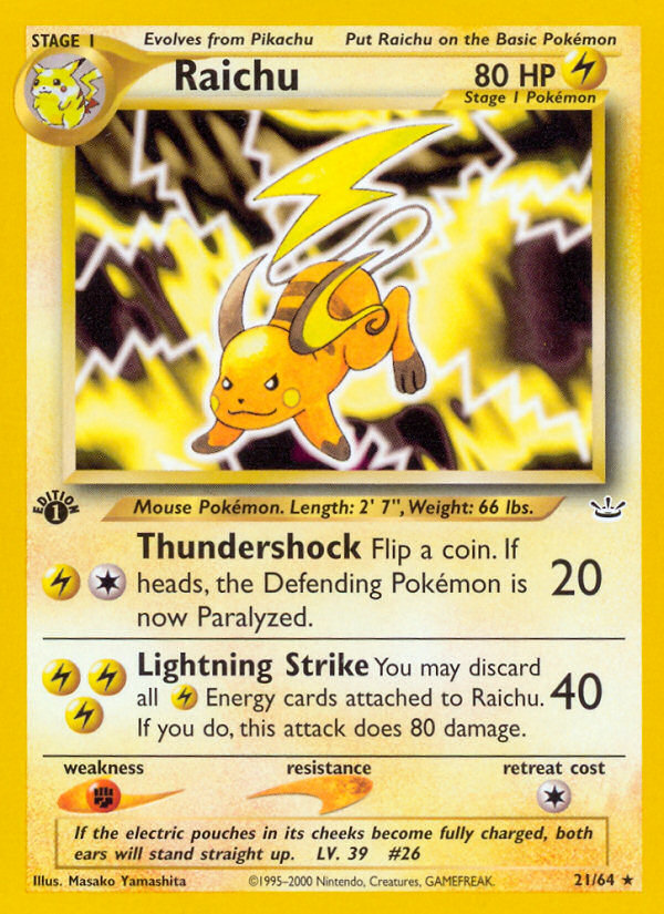 Raichu — Neo Revelation #21/64