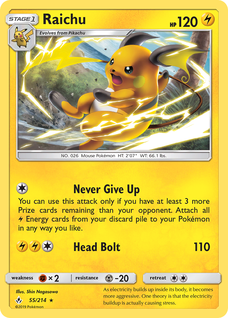 Raichu — SM - Unbroken Bonds #55/214
