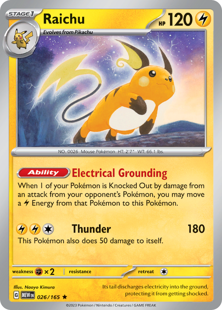 Raichu — SV: Scarlet & Violet 151 #026/165