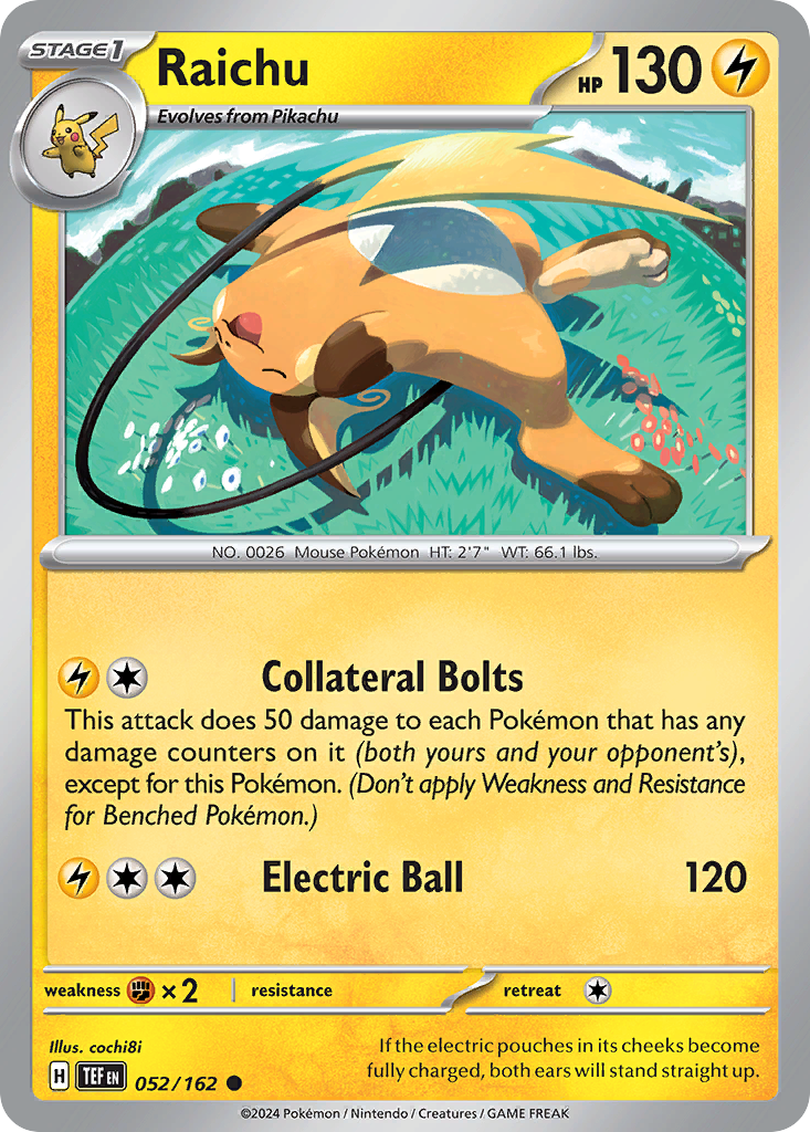 Raichu — SV05: Temporal Forces #052/162