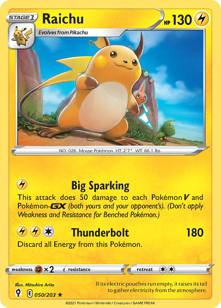 Raichu — SWSH07: Evolving Skies #050/203