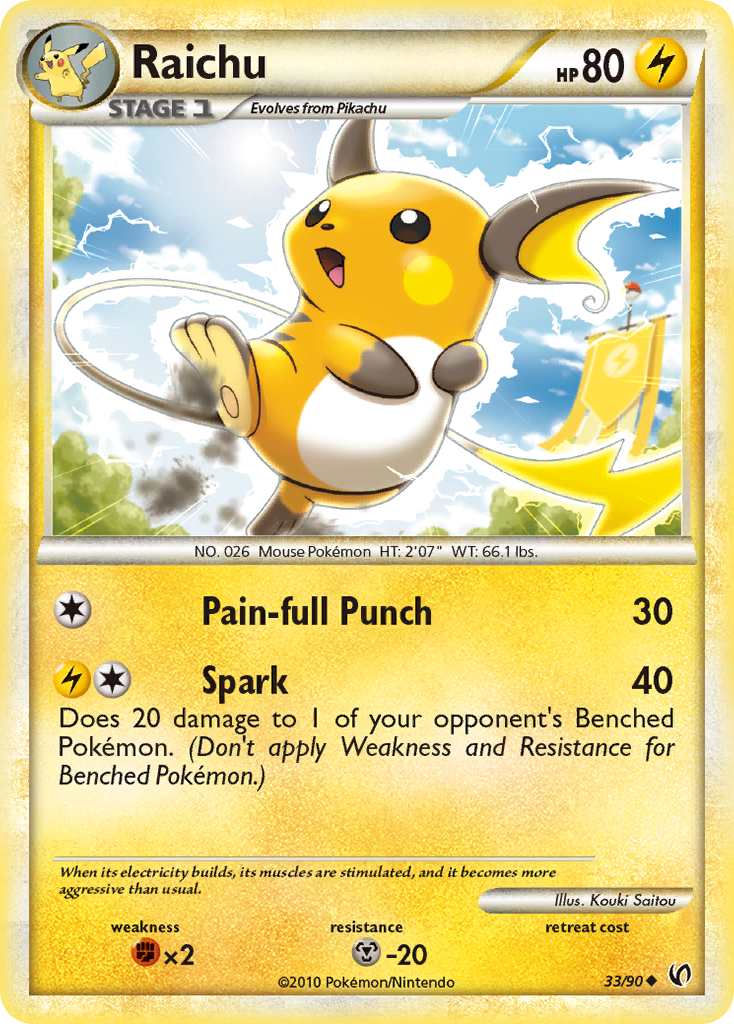 Raichu — Undaunted #33/90