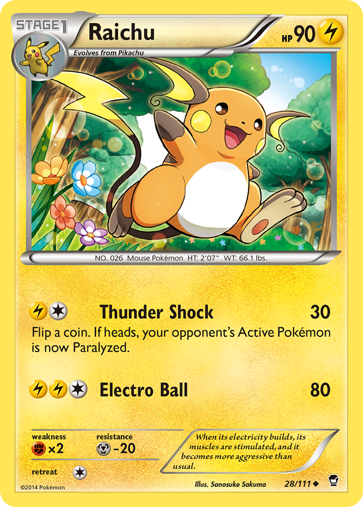 Raichu — XY - Furious Fists #28/111