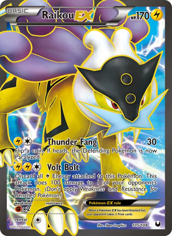 Raikou EX (105 Full Art) — Dark Explorers #105/108