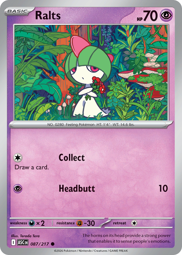 Ralts (Love Ball) — ME: Ascended Heroes #087/217
