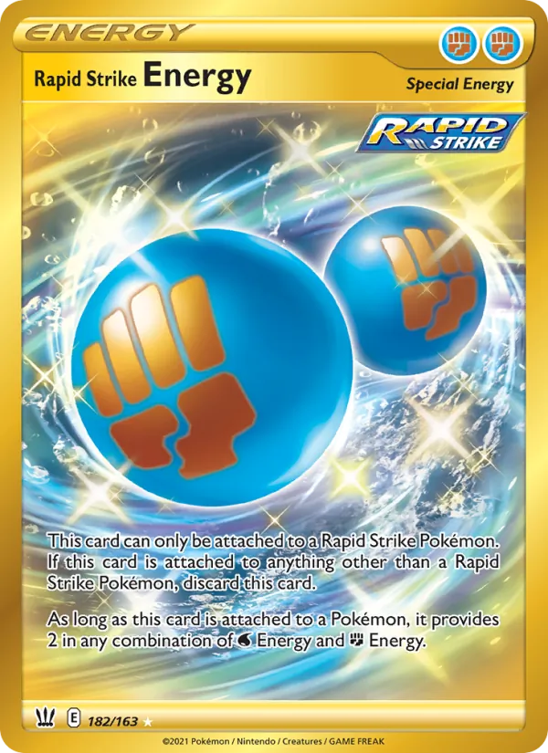 Rapid Strike Energy (Secret) — SWSH05: Battle Styles #182/163