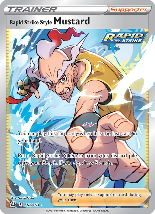 Rapid Strike Style Mustard (Full Art) — SWSH05: Battle Styles #162/163