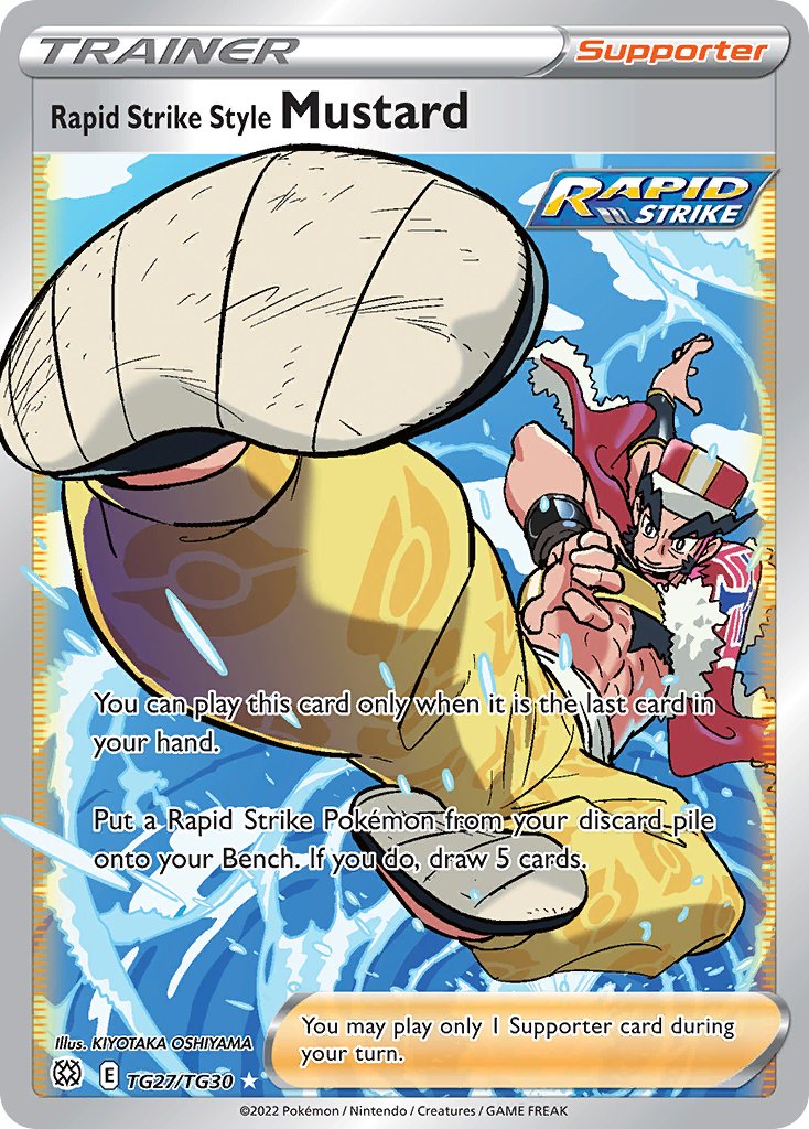 Rapid Strike Style Mustard — SWSH09: Brilliant Stars Trainer Gallery #TG27/TG30