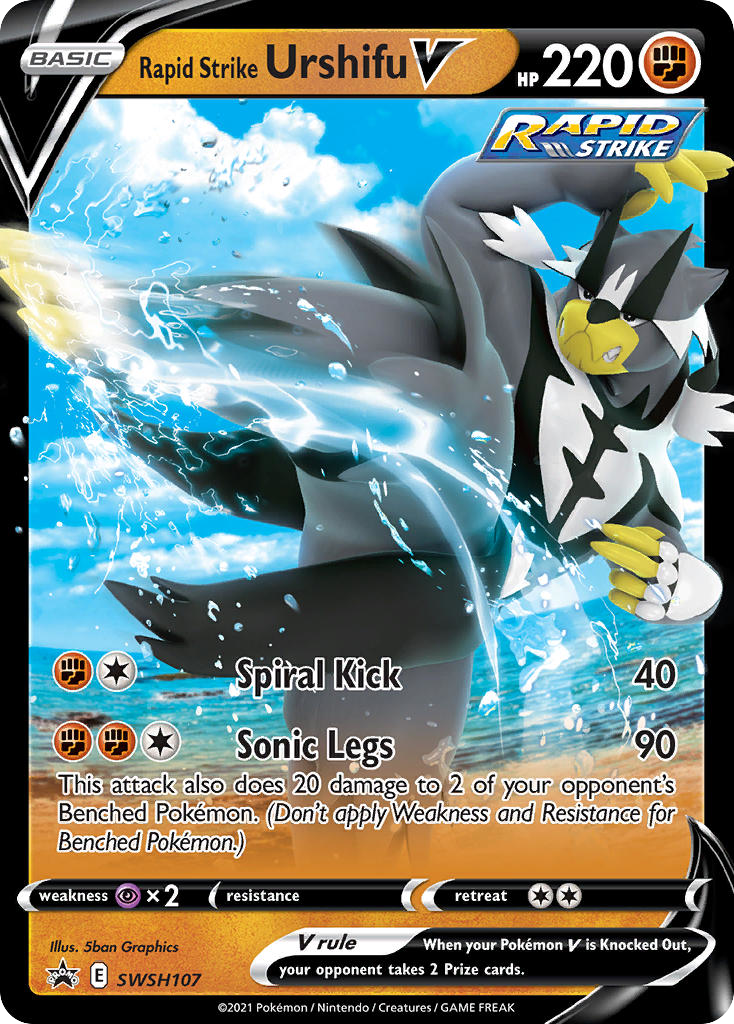 Rapid Strike Urshifu V — SWSH: Sword & Shield Promo Cards #SWSH107