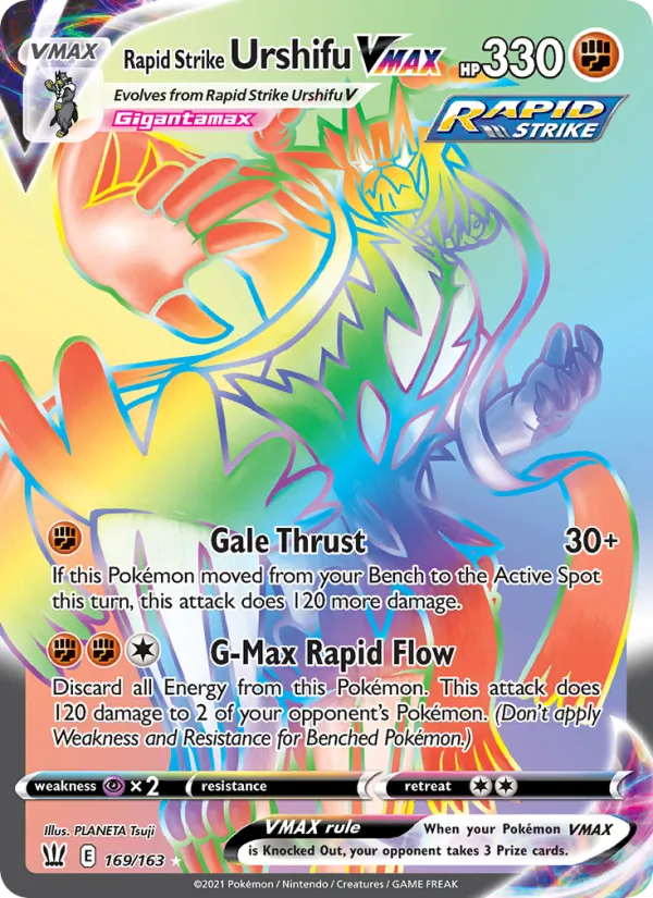 Rapid Strike Urshifu VMAX (Secret) — SWSH05: Battle Styles #169/163