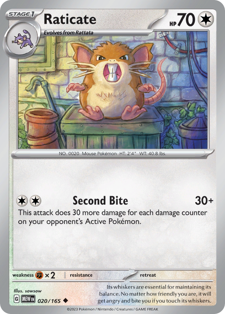 Raticate — SV: Scarlet & Violet 151 #020/165