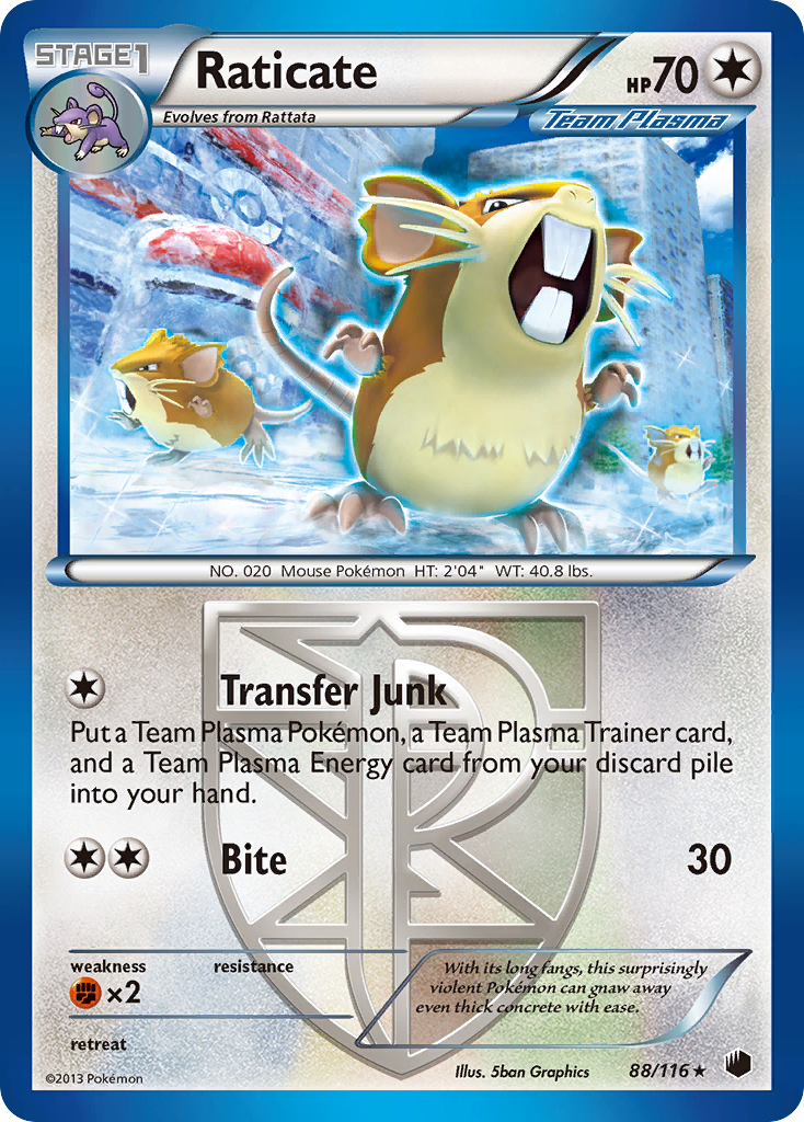 Raticate (Team Plasma) — Plasma Freeze #88/116