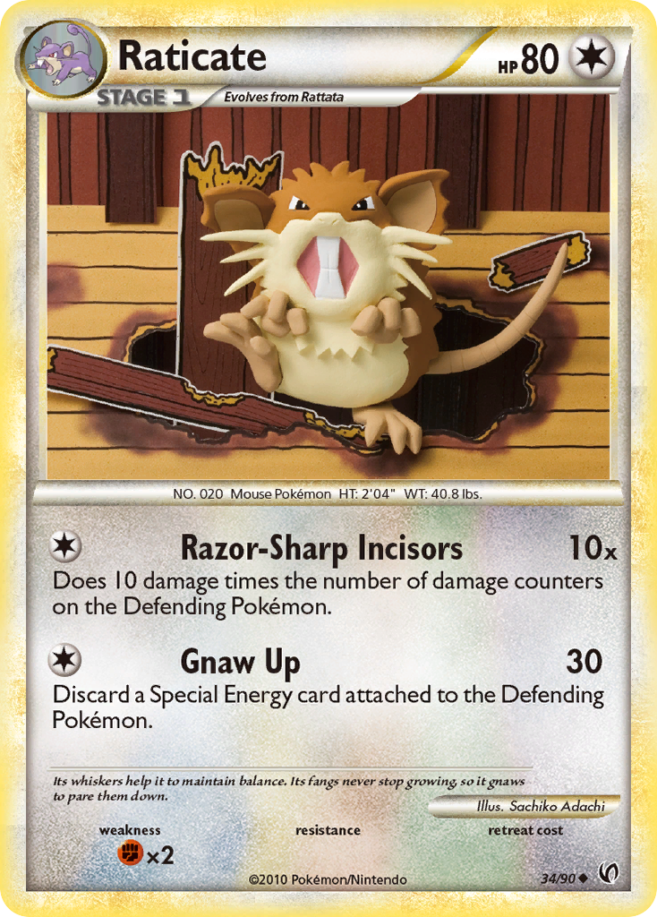 Raticate — Undaunted #34/90
