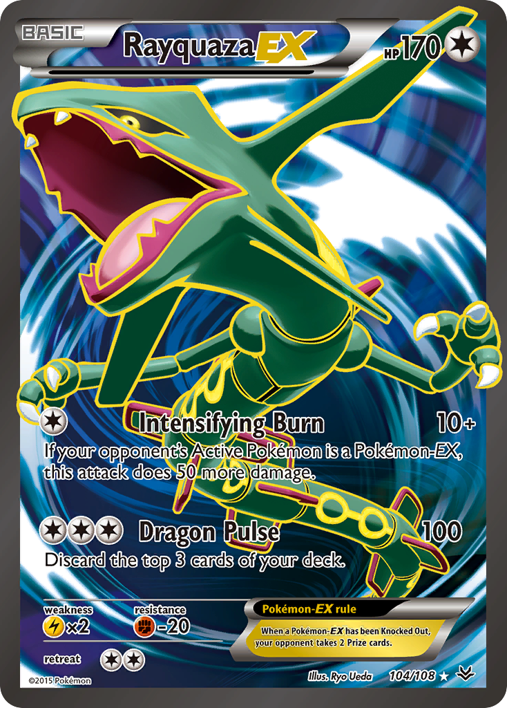 Rayquaza EX (104 Full Art) — XY - Roaring Skies #104/108