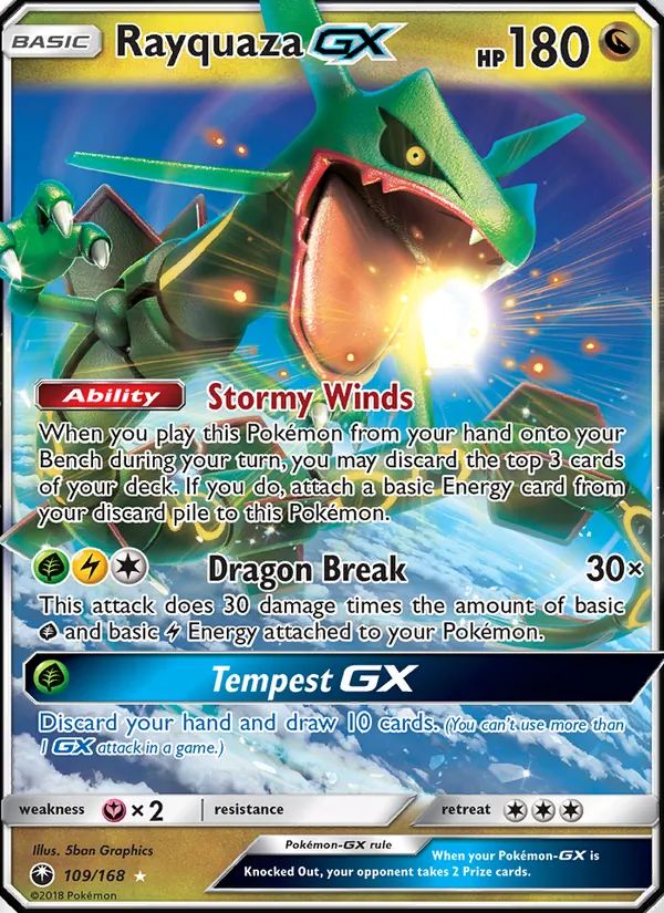 Rayquaza GX — SM - Celestial Storm #109/168