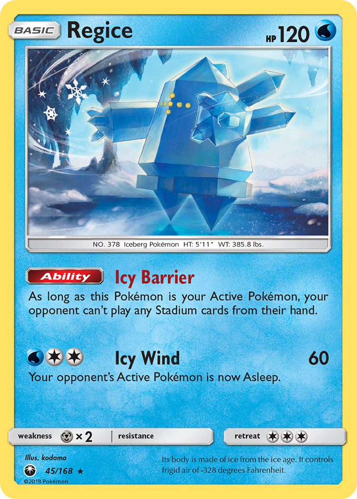 Regice — SM - Celestial Storm #45/168