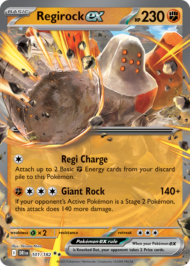 Regirock ex — SV10: Destined Rivals #101/182