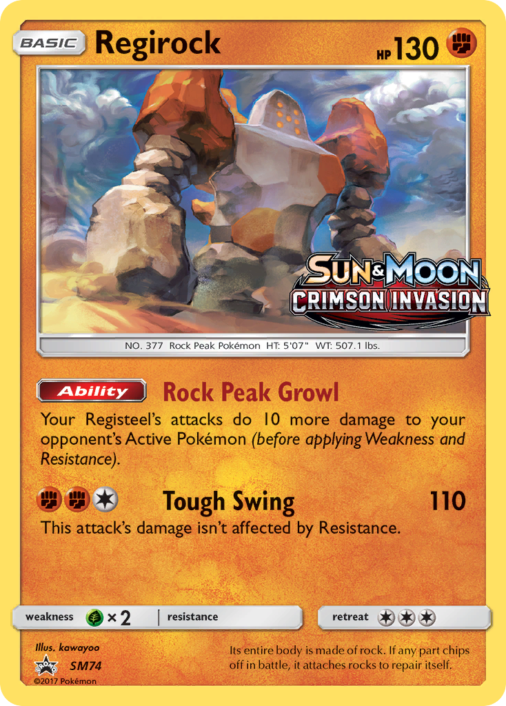 Regirock — SM Promos #SM74