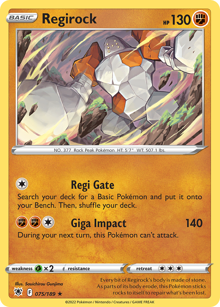 Regirock — SWSH10: Astral Radiance #075/189