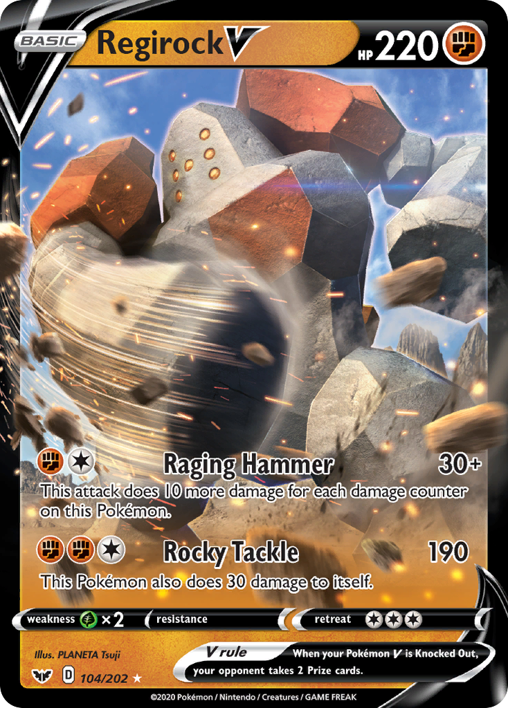 Regirock V — SWSH01: Sword & Shield Base Set #104/202
