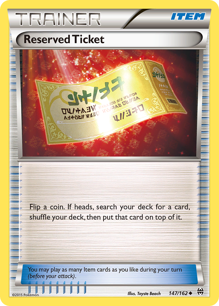Reserved Ticket — XY - BREAKthrough #147/162