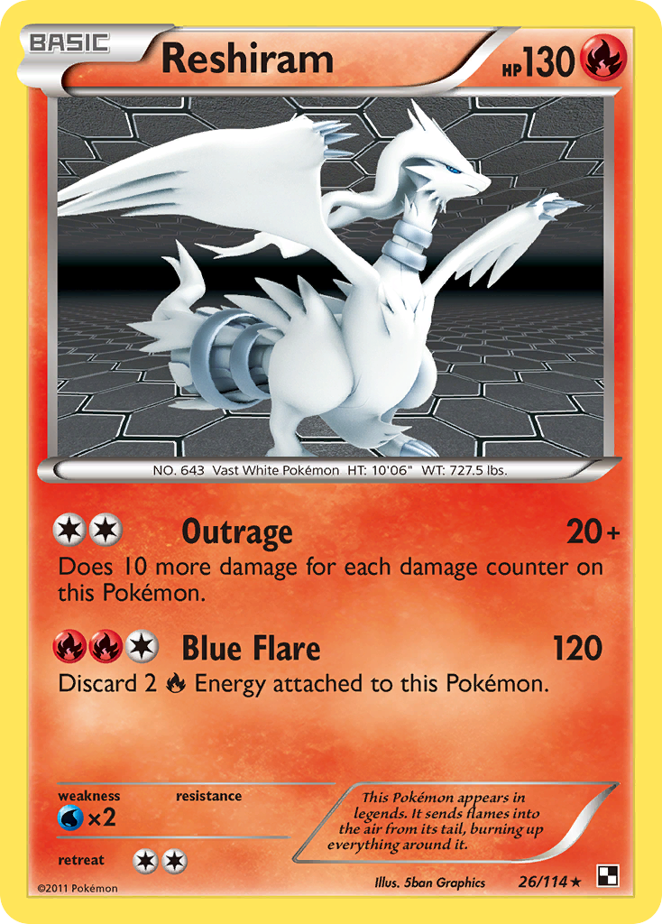 Reshiram — Black and White #26/114