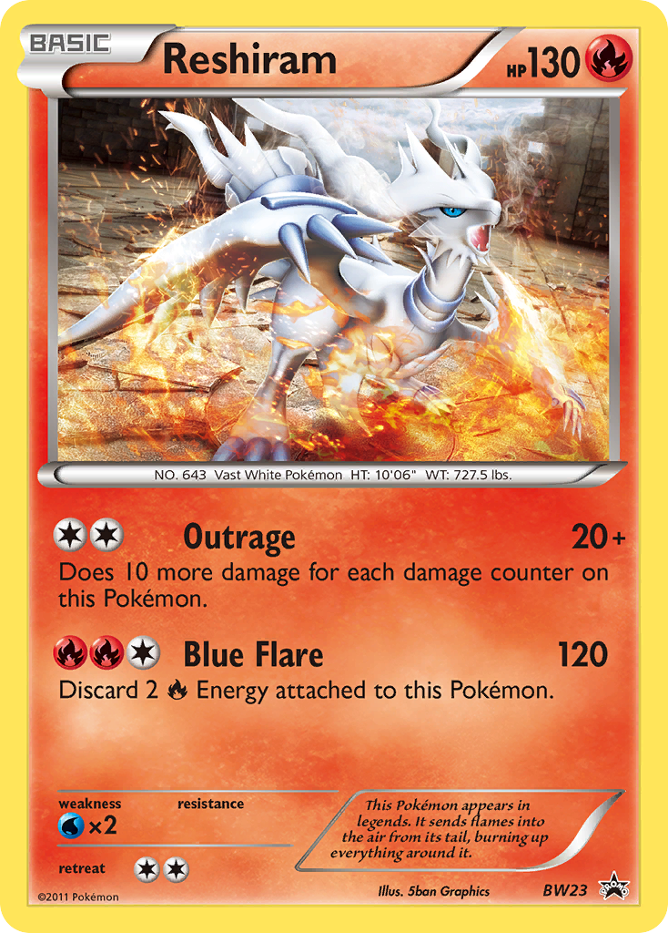 Reshiram — Black and White Promos #BW23